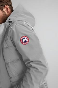 Chamarras Canada Goose Hombre Mexico - Breton Chaqueta De Plumas Grises Oscuro QE5634107